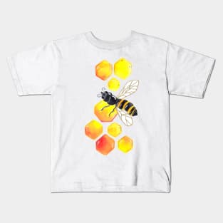 Cute Honey bees - Watercolor Kids T-Shirt